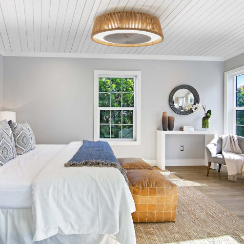 21" Bohemian Braided Ceiling Fan Light