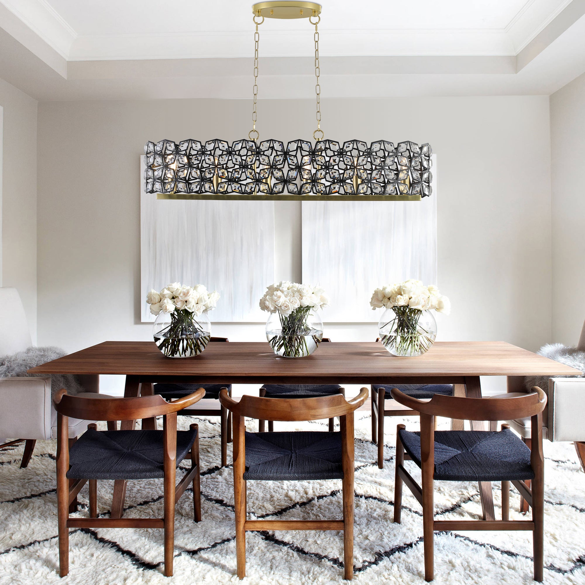 Modern Gold Crystal Chandelier – Luxury Ceiling Fixture