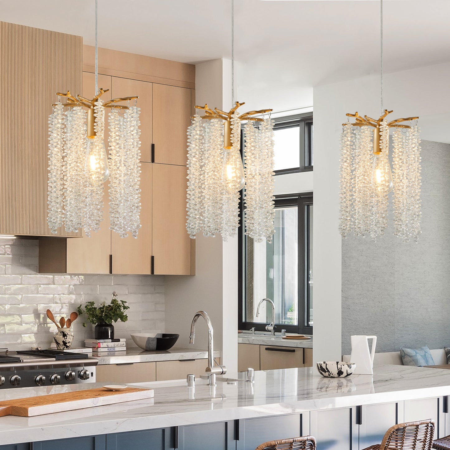 Luxury 3-Pack Crystal Pendant Lights