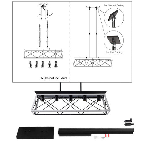 5-Light Farmhouse Chandelier