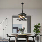 16" Industrial 4-Light Pendant Chandelier -Modern Farmhouse Elegance