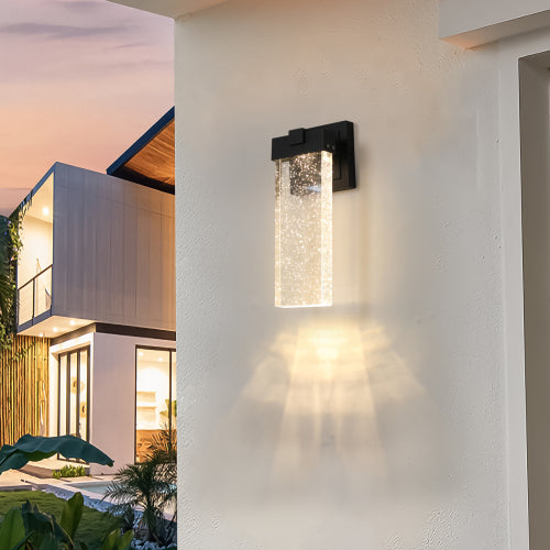 2-Pack Outdoor LED Wall Sconce -Modern Design &amp; Weatherproof Durability