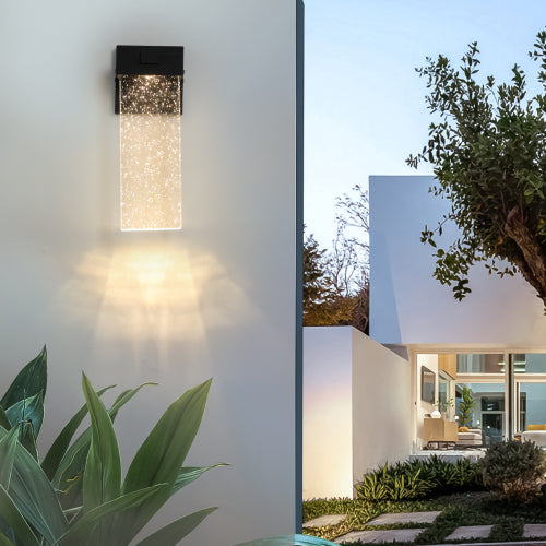2-Pack Outdoor LED Wall Sconce -Modern Design &amp; Weatherproof Durability