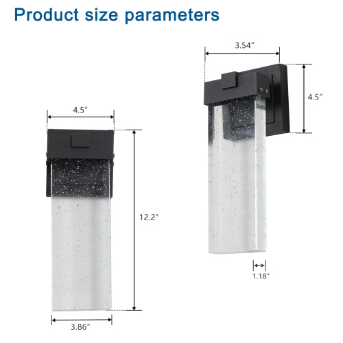 2-Pack Outdoor LED Wall Sconce – Modern Design &amp; Weatherproof Durability