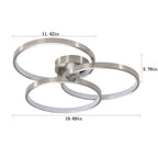Three-Ring Contemporary LED Ceiling Lamp -Modern Elegance &amp; Soft Illumination