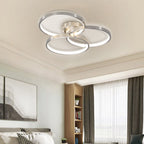 Three-Ring Contemporary LED Ceiling Lamp -Modern Elegance &amp; Soft Illumination