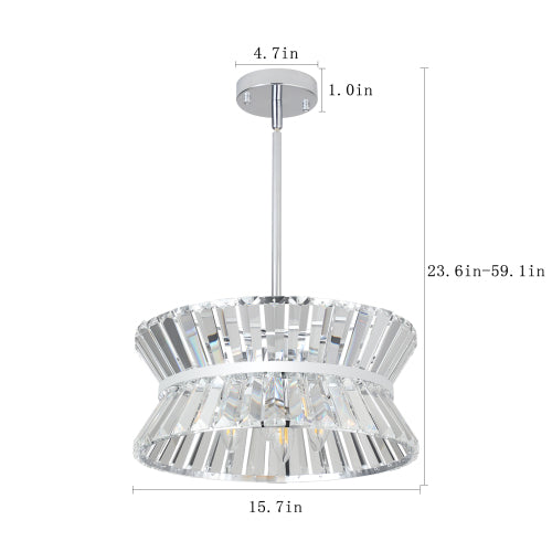 Modern Crystal Chandelier -Elegant Round Design
