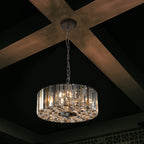 17" Chrome Crystal Pendant -Modern Elegance &amp; Radiant Illumination