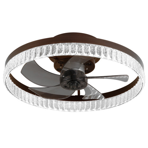 19.7In Minimalist Ring LED Ceiling Fan – Modern Comfort &amp; Style