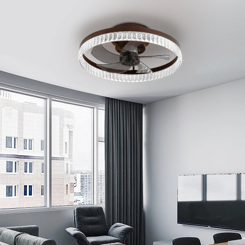 19.7In Minimalist Ring LED Ceiling Fan – Modern Comfort &amp; Style