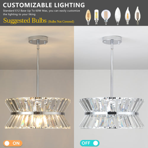 Modern Crystal Chandelier -Elegant Round Design