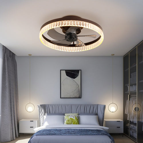 19.7In Minimalist Ring LED Ceiling Fan – Modern Comfort &amp; Style