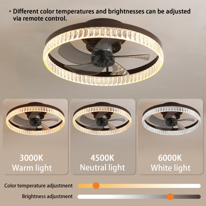 19.7In Minimalist Ring LED Ceiling Fan – Modern Comfort &amp; Style
