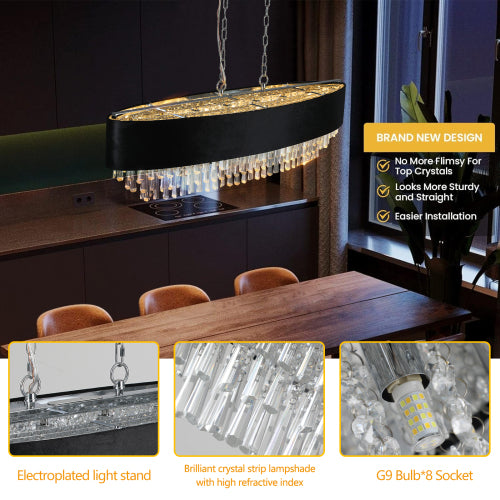 Modern Crystal Chandelier – Sleek Luxury Illumination