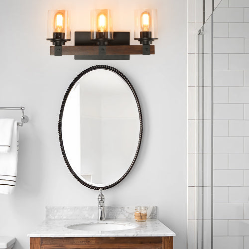Rustic Vanity Light, Industrial Bathroom Wall Sconce  (No Bulbs)