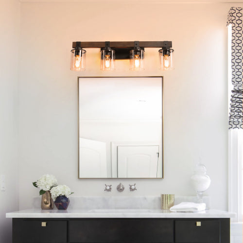 Rustic Vanity Light, Industrial Bathroom Wall Sconce  (No Bulbs)