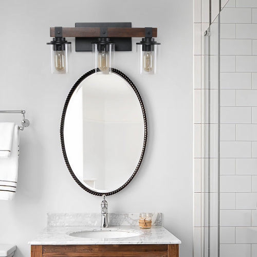 Rustic Vanity Light, Industrial Bathroom Wall Sconce  (No Bulbs)