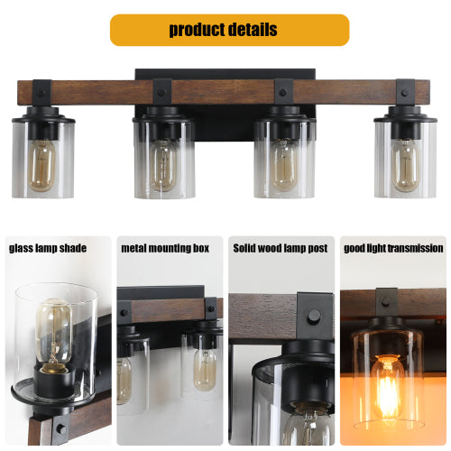 Rustic Vanity Light, Industrial Bathroom Wall Sconce  (No Bulbs)