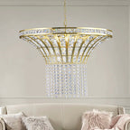 8-Light 23.6" Wide Crystal Waterfall Chandelier