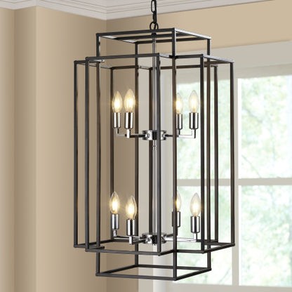 8-Light Lantern Tiered Chandelier