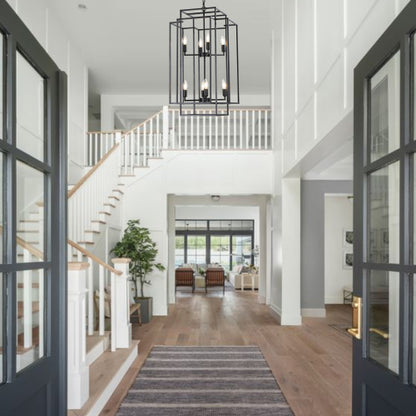 8-Light Lantern Tiered Chandelier