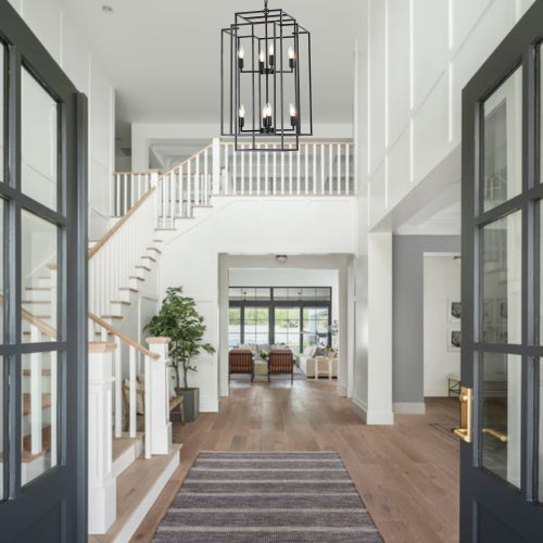 8-Light Lantern Tiered Chandelier