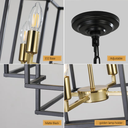 8-Light Lantern Tiered Chandelier