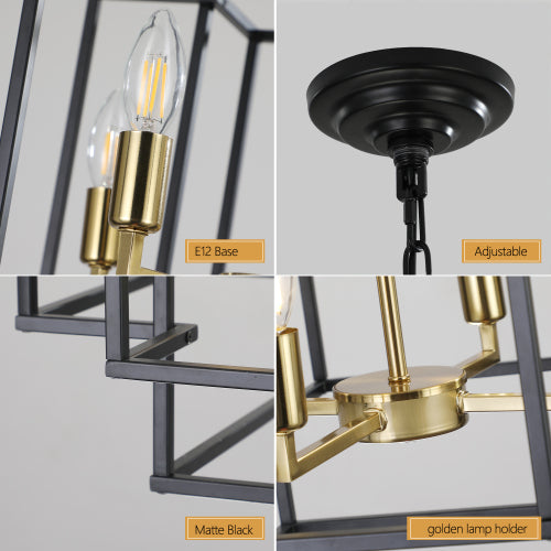 8-Light Lantern Tiered Chandelier