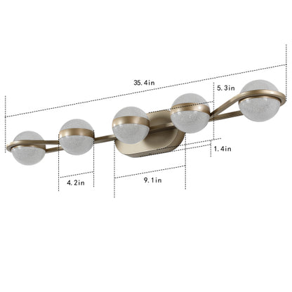 Modern Minimalist Bathroom Vanity Light (Champagne Gold)