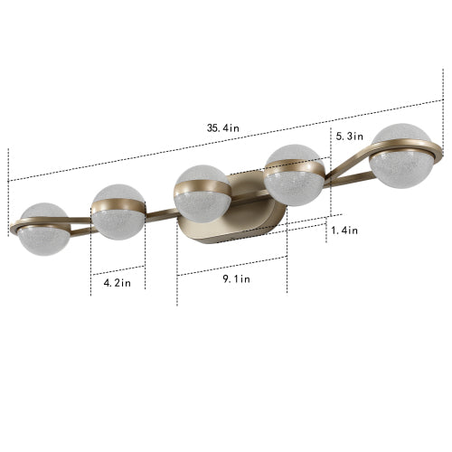 Modern Minimalist Bathroom Vanity Light (Champagne Gold)