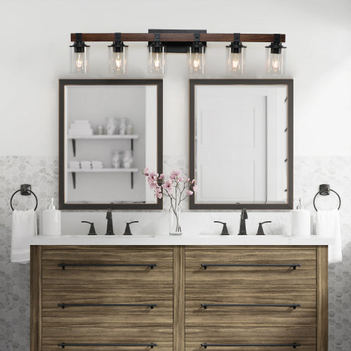 Rustic Vanity Light, Industrial Bathroom Wall Sconce  (No Bulbs)