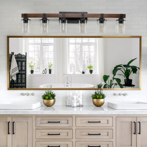 Rustic Vanity Light, Industrial Bathroom Wall Sconce  (No Bulbs)