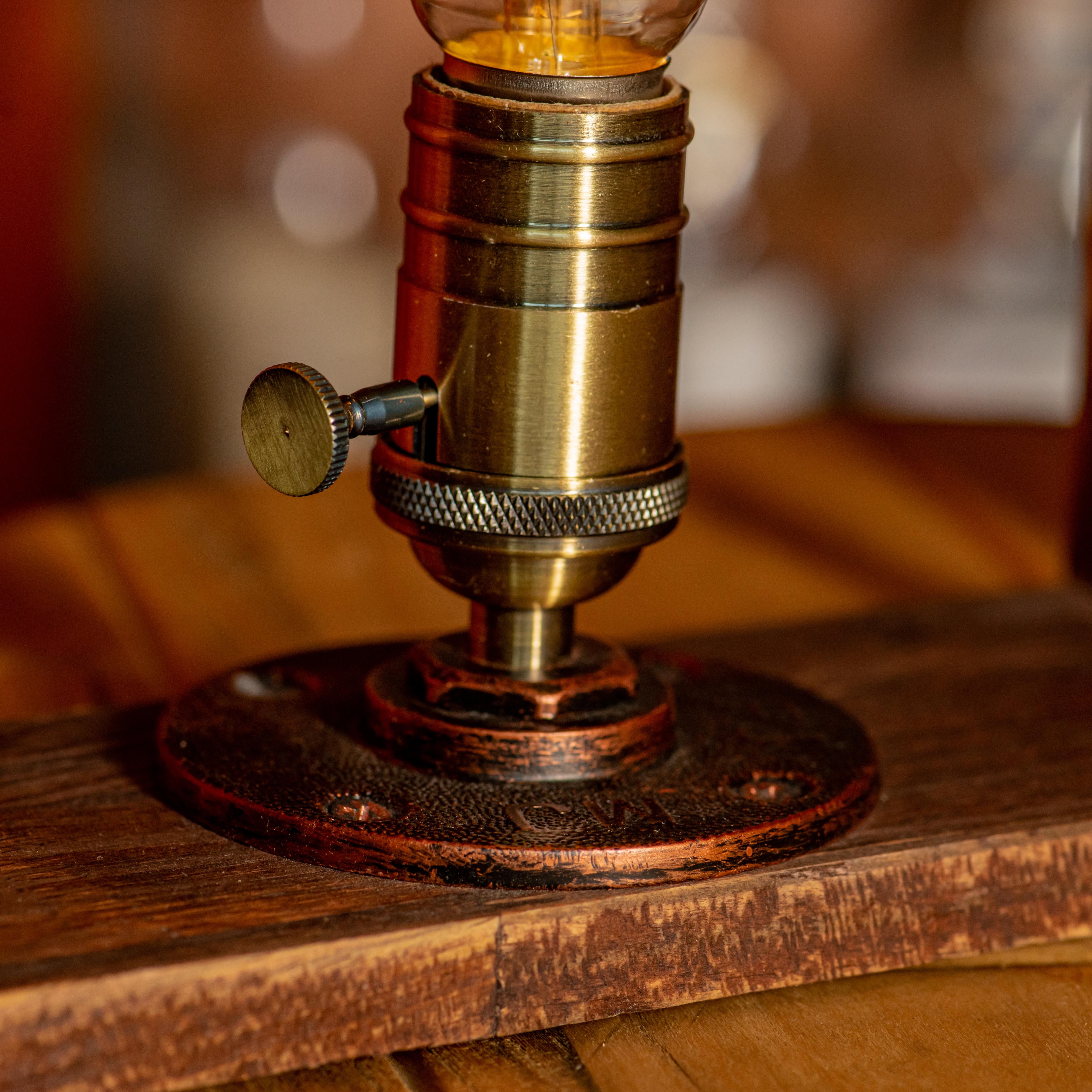 Lámpara de tubo ajustable vintage hecha a mano Steampunk Cosmos