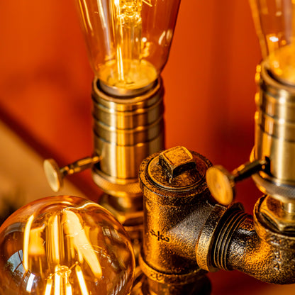 Lampe à tuyau réglable vintage faite à la main Steampunk Shadow