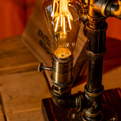 Lampe à tuyau réglable vintage faite à la main Steampunk Shadow