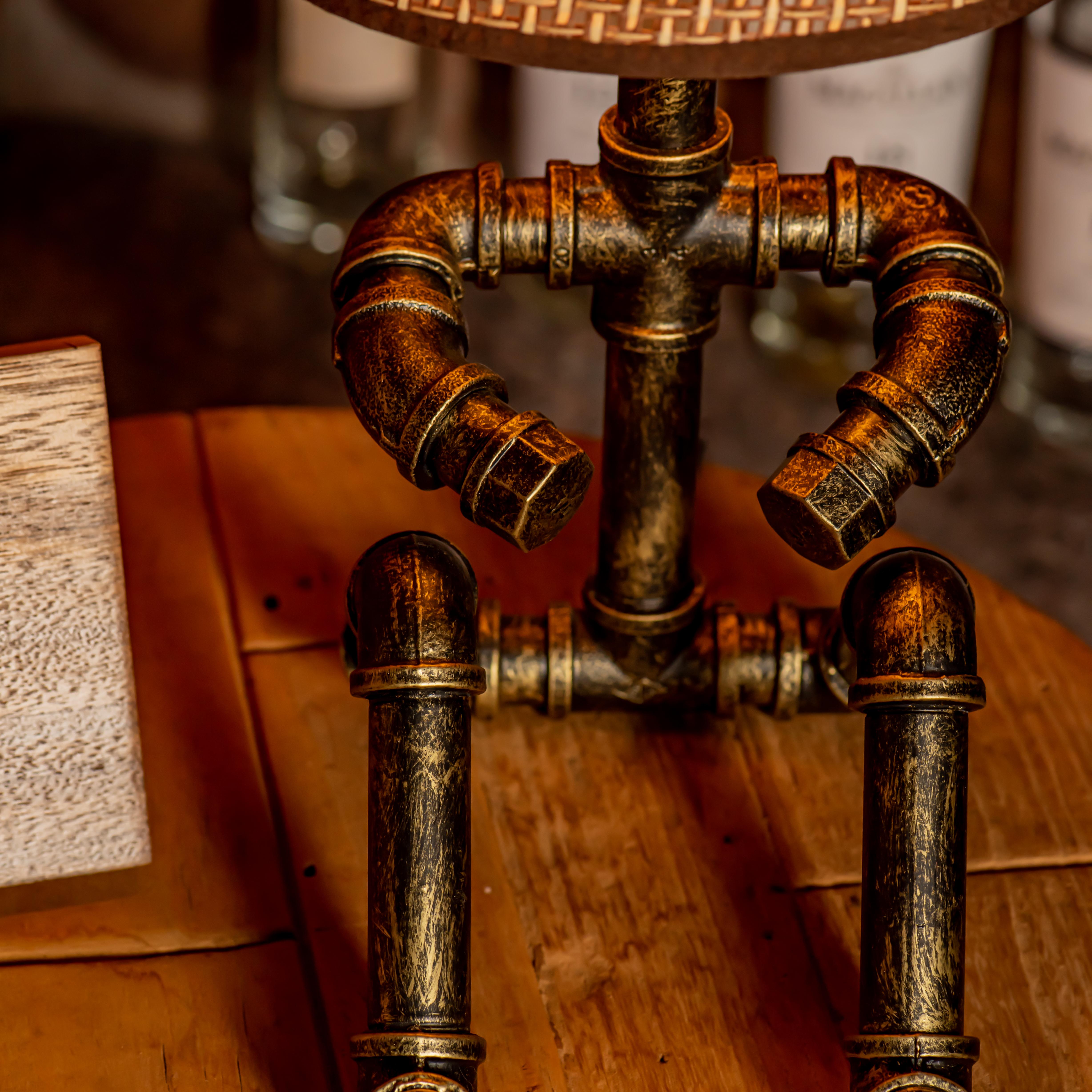 Lámpara de tubo ajustable vintage hecha a mano estilo steampunk Galaxy - Promoción navideña