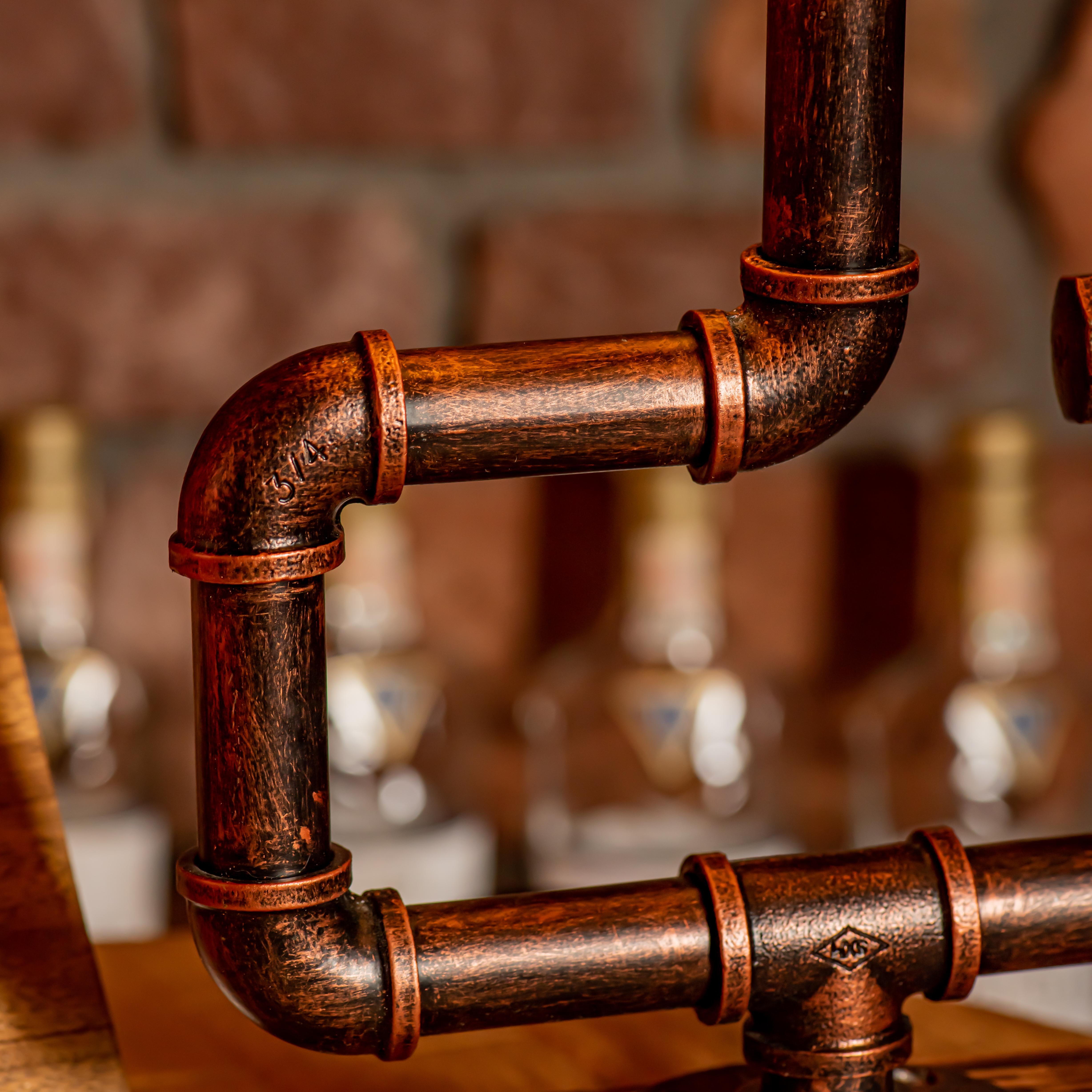Whisper Steampunk Handmade Vintage Adjustable Pipe Lamp