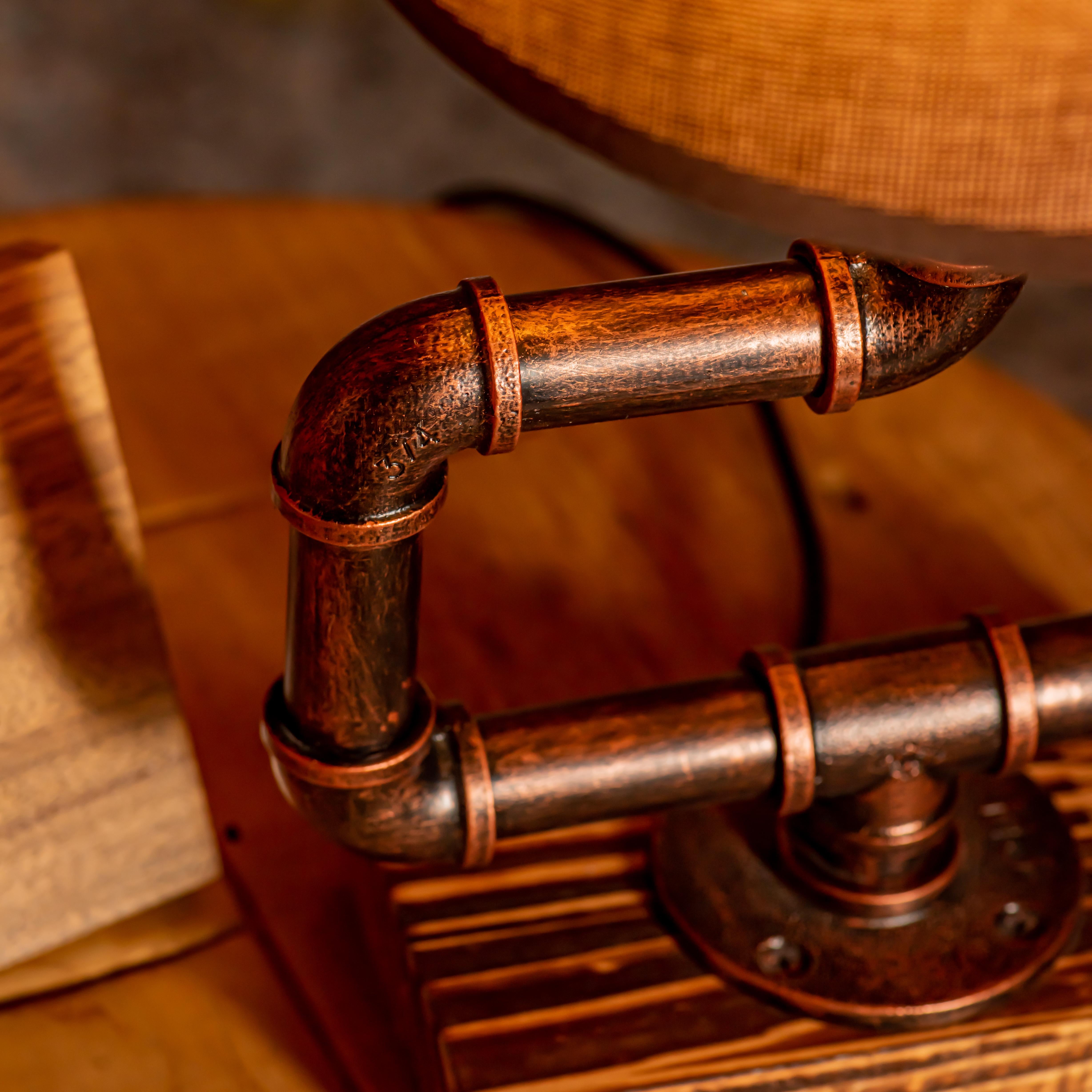 Whisper Steampunk Handmade Vintage Adjustable Pipe Lamp