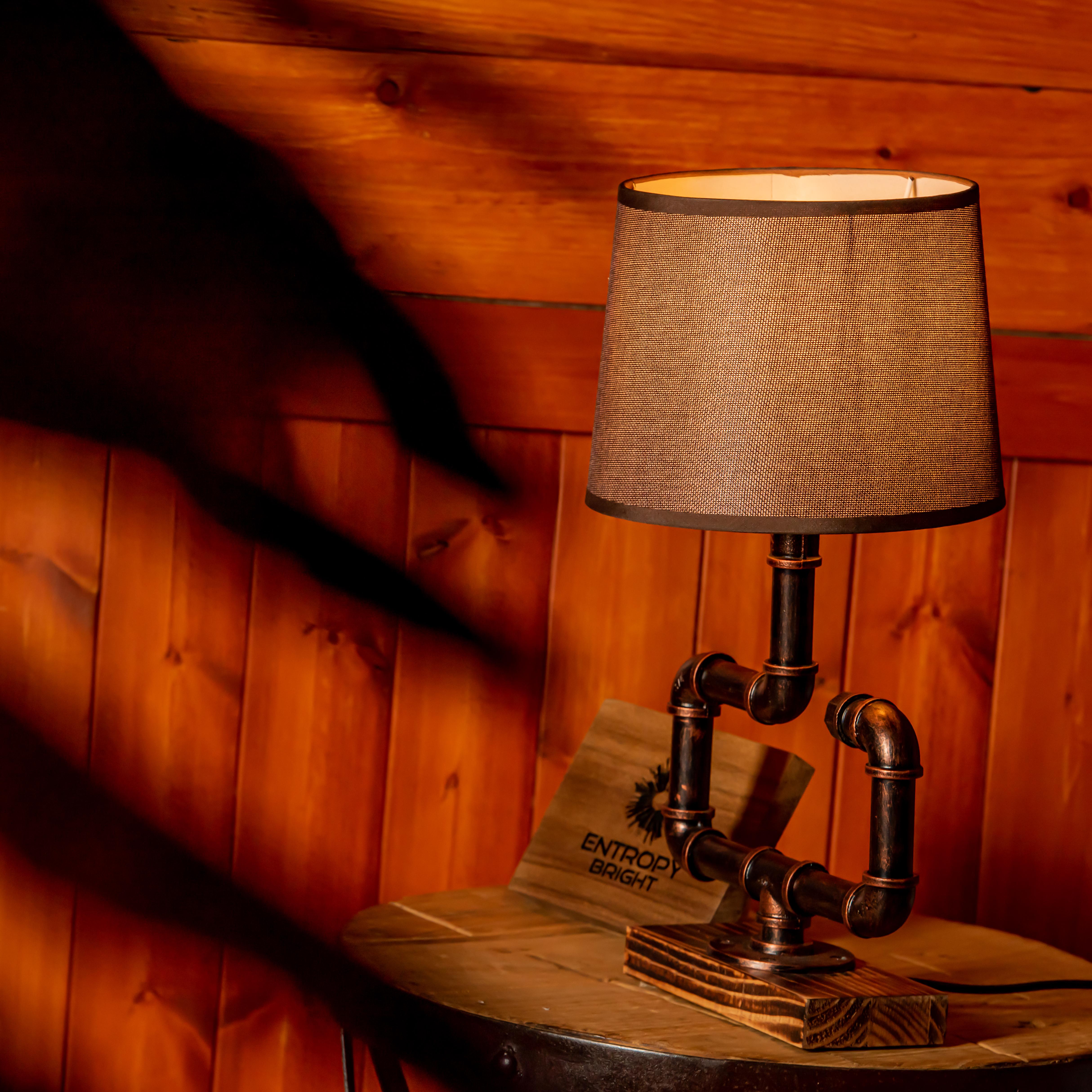 Whisper Steampunk Handmade Vintage Adjustable Pipe Lamp