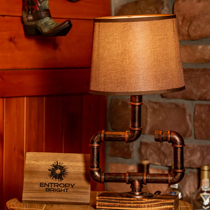 Whisper Steampunk Handmade Vintage Adjustable Pipe Lamp