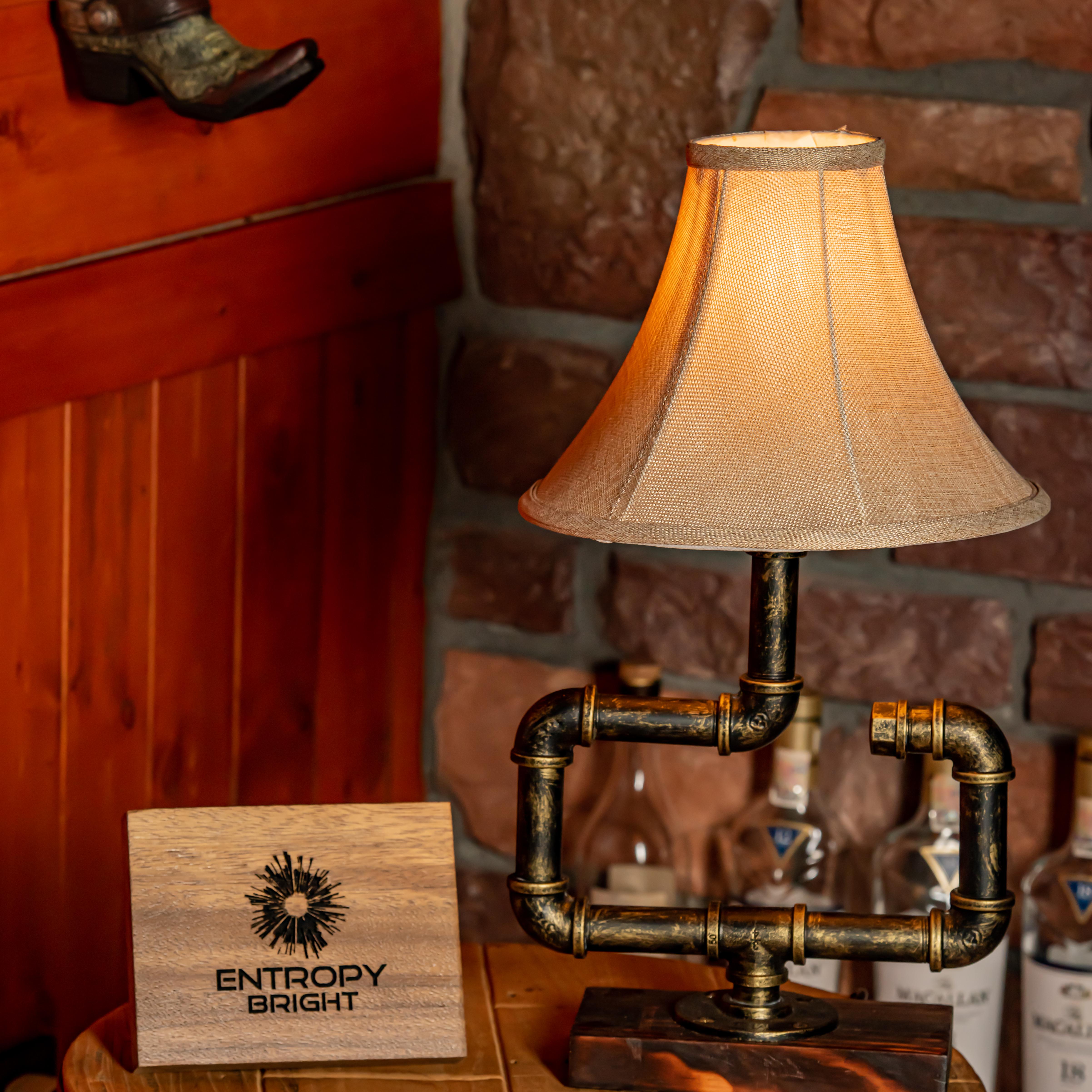 Whisper Steampunk Handmade Vintage Adjustable Pipe Lamp