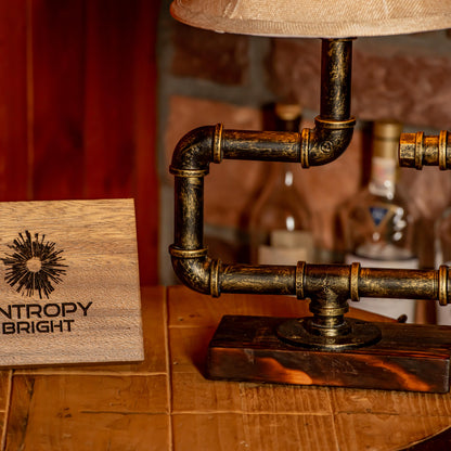Whisper Steampunk Handmade Vintage Adjustable Pipe Lamp