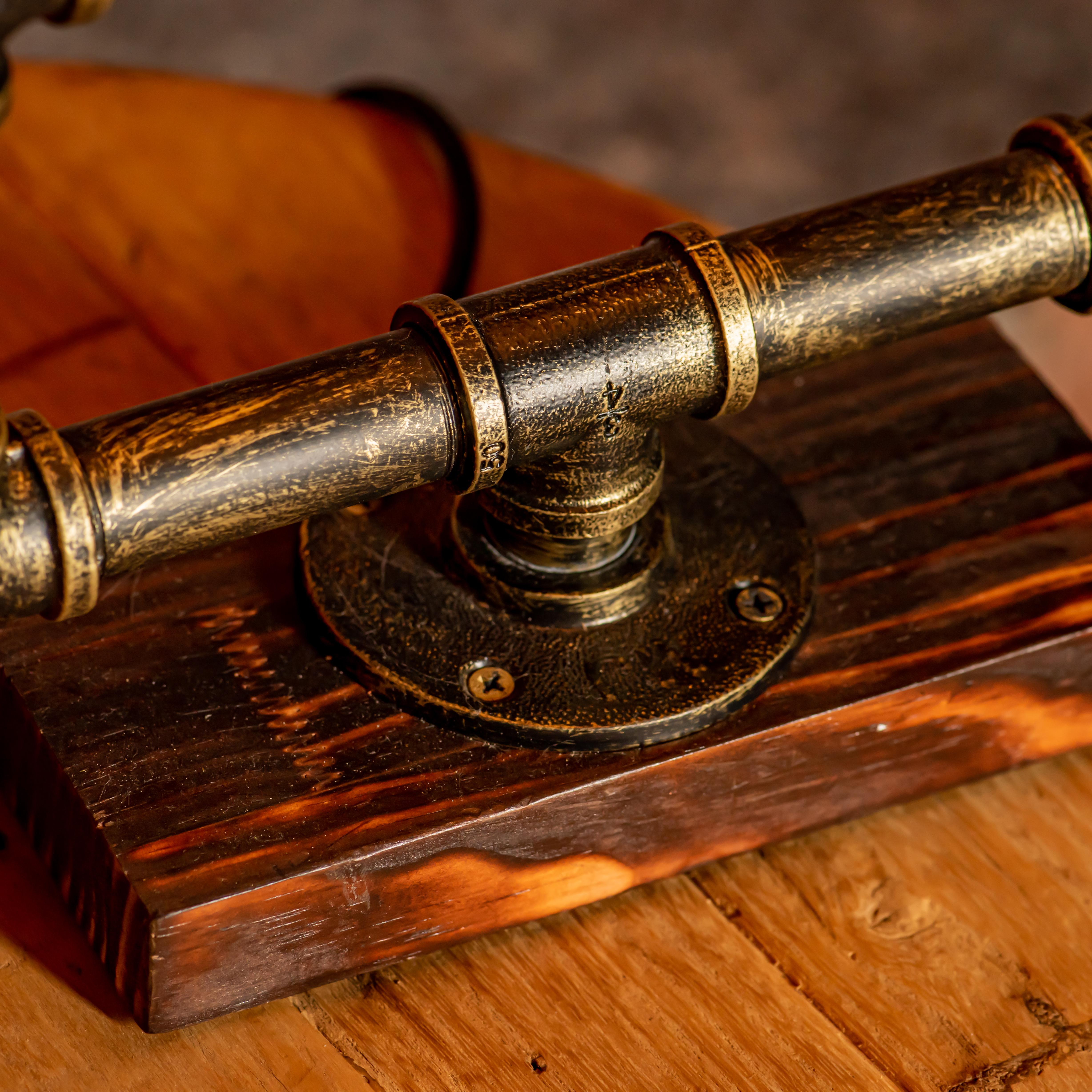 Whisper Steampunk Handmade Vintage Adjustable Pipe Lamp
