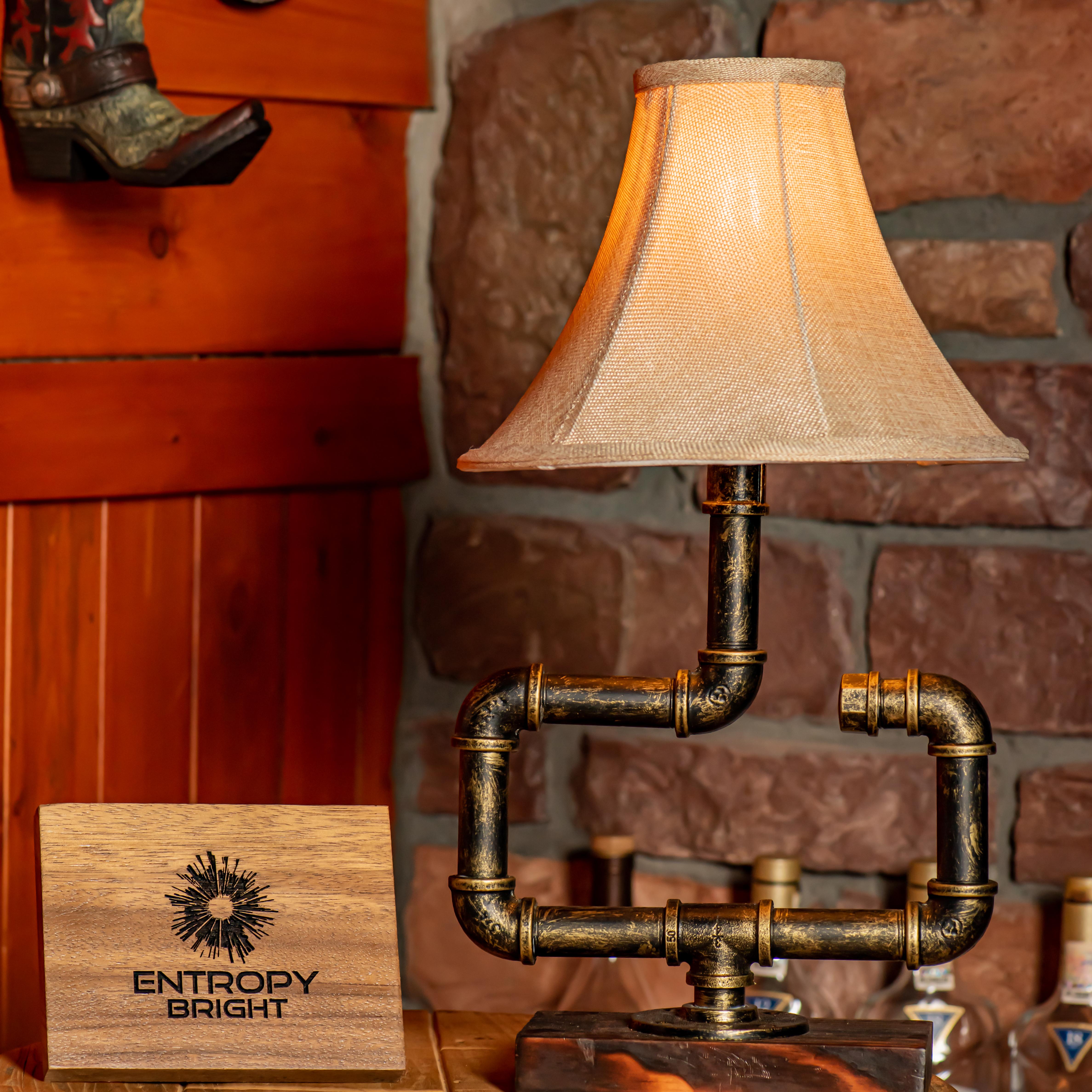Whisper Steampunk Handmade Vintage Adjustable Pipe Lamp