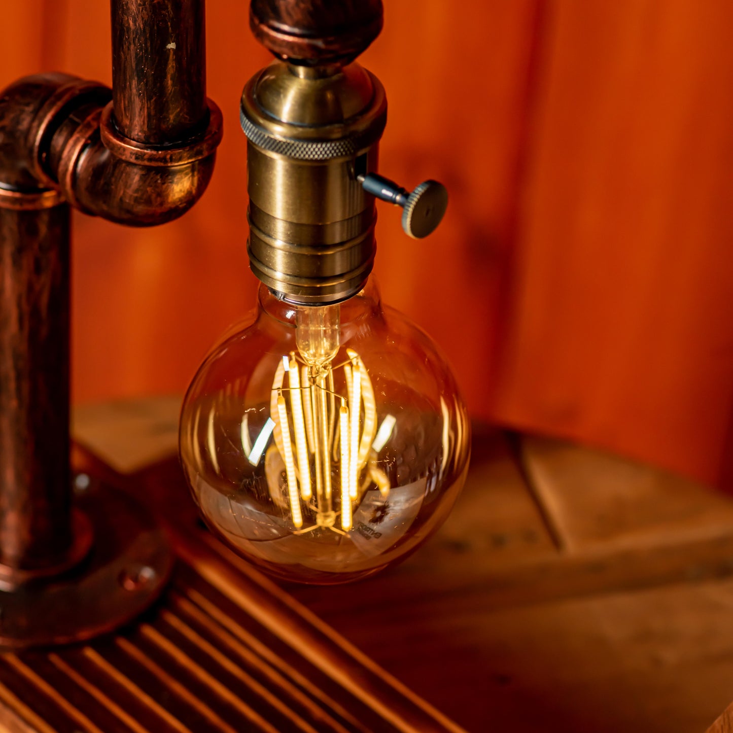 Aurora Steampunk Handmade Vintage Adjustable Pipe Lamp