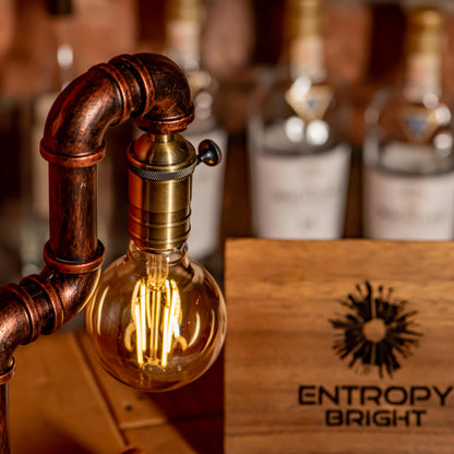 Lámpara de tubo ajustable vintage hecha a mano Steampunk Aurora