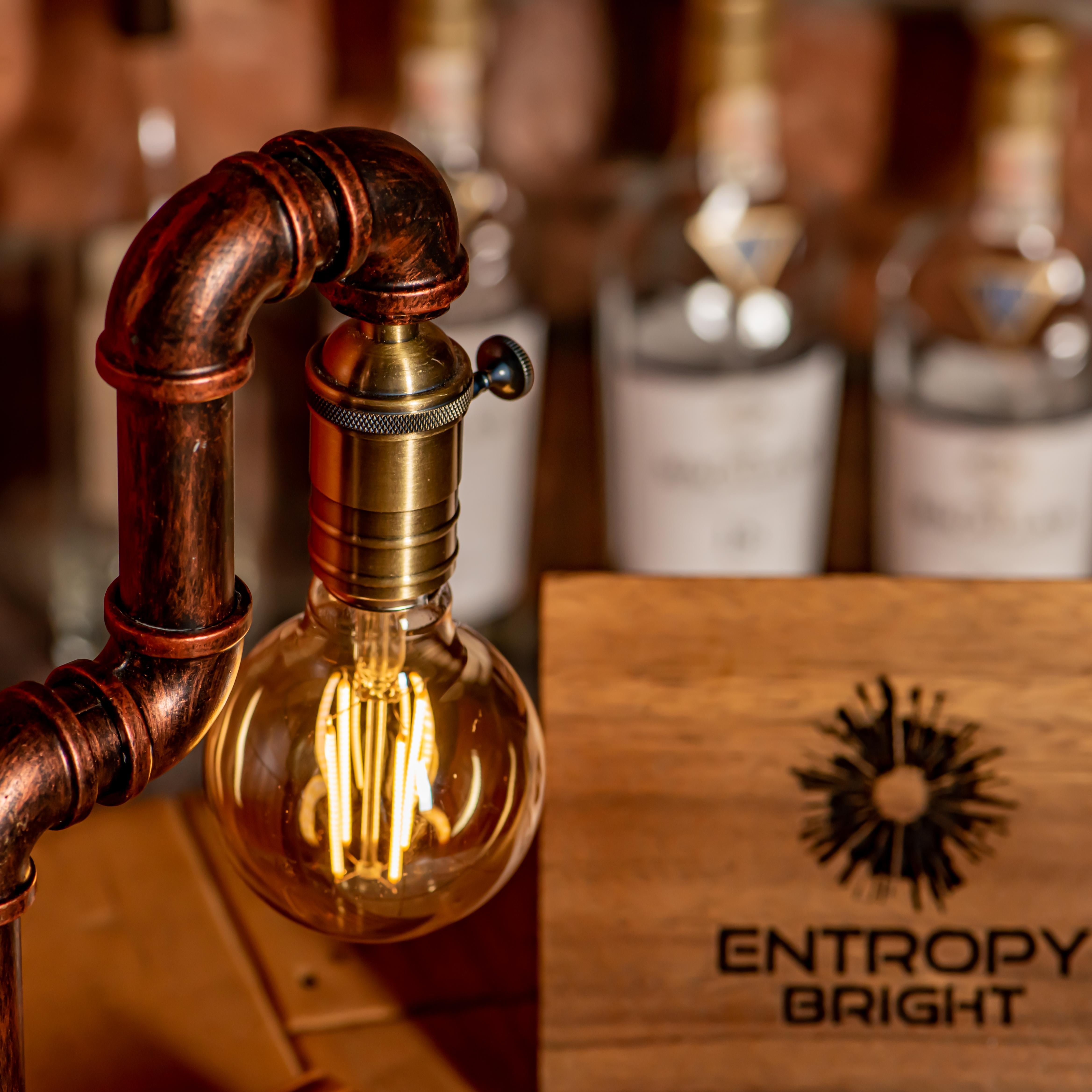 Lámpara de tubo ajustable vintage hecha a mano Steampunk Aurora