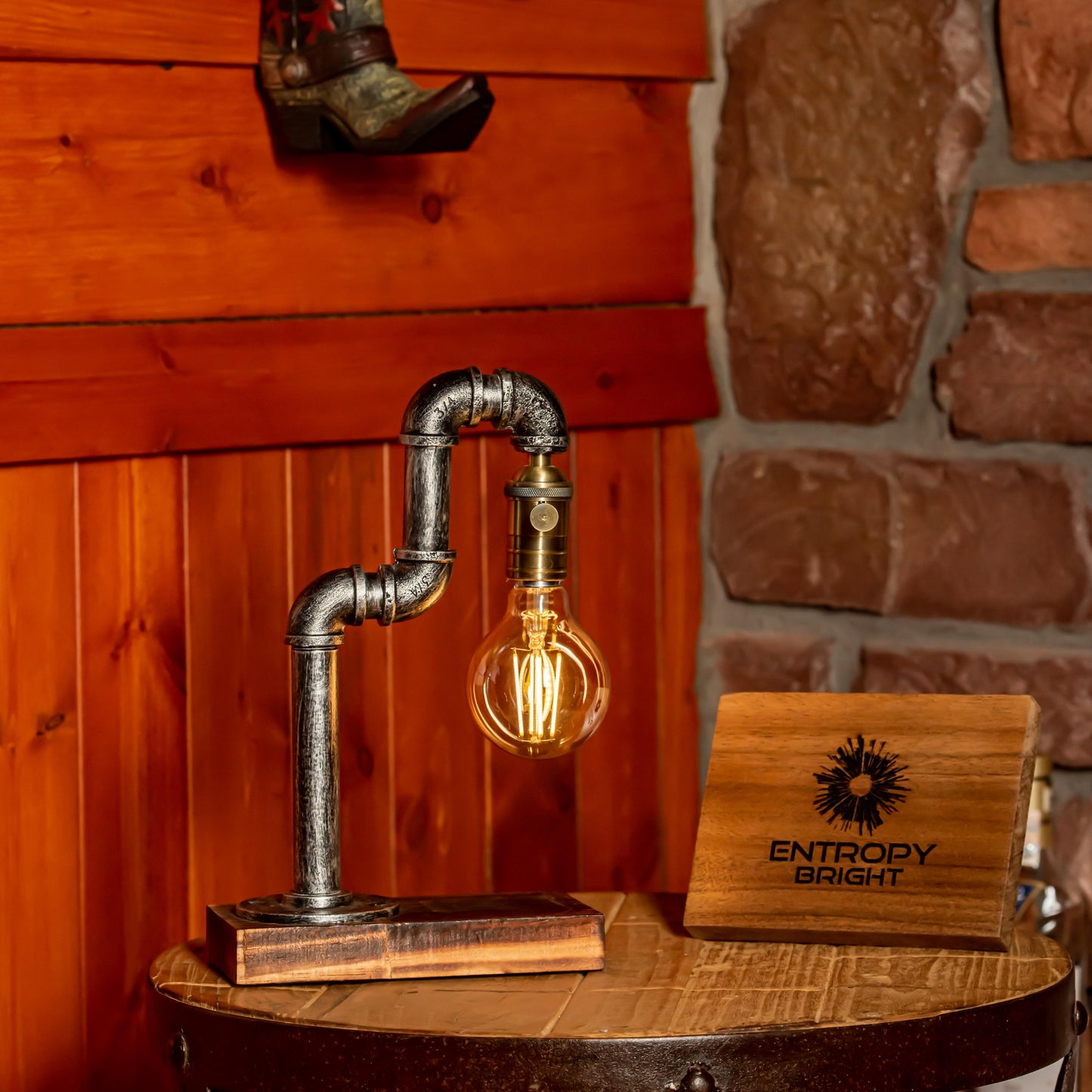 Aurora Steampunk Handmade Vintage Adjustable Pipe Lamp