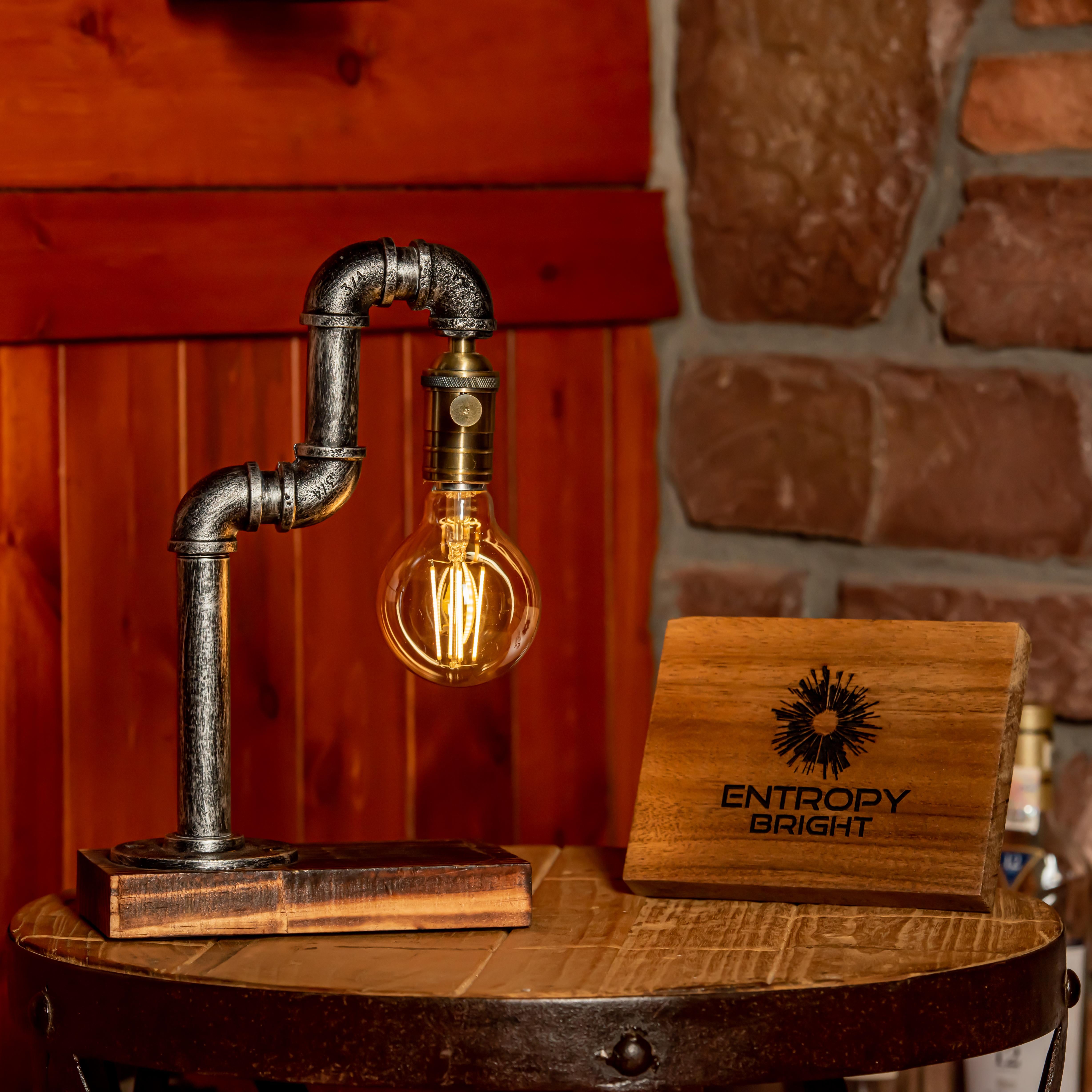 Lámpara de tubo ajustable vintage hecha a mano Steampunk Aurora