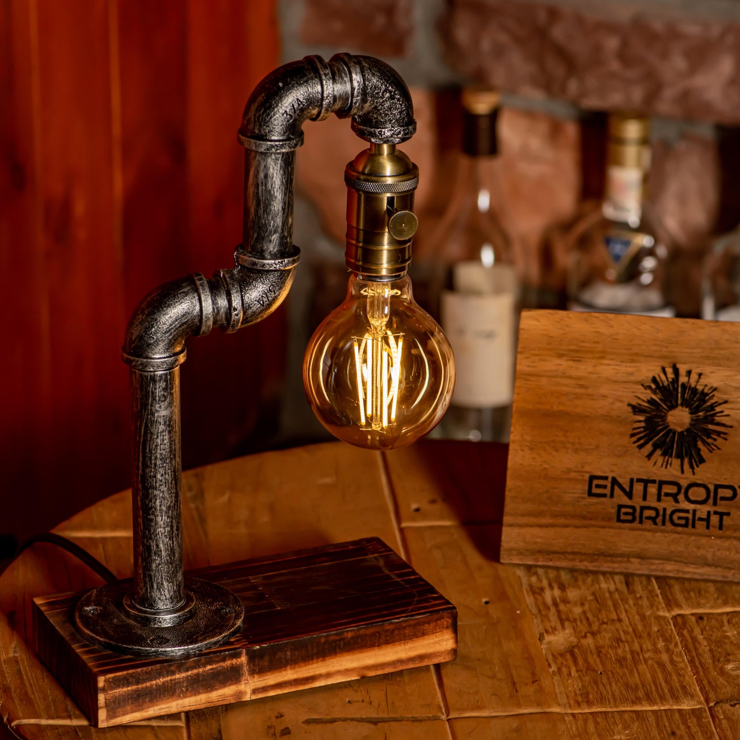 Aurora Steampunk Handmade Vintage Adjustable Pipe Lamp